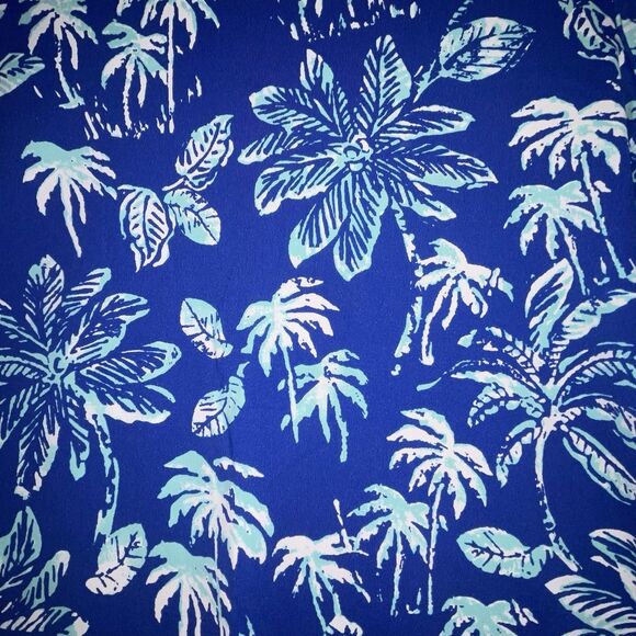J McLaughlin Womens Catalina Cloth Top Palm Trees Blue Womens Size S - Picture 2 of 6